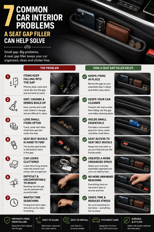 7 Common Car Interior Problems a Seat Gap Filler Can Help Solve