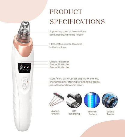 Electric Blackhead Remover & Pore Vacuum Cleaner